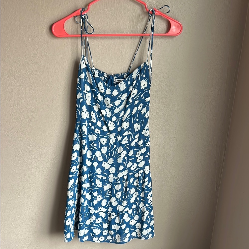 Blue Floral Mini Sundress